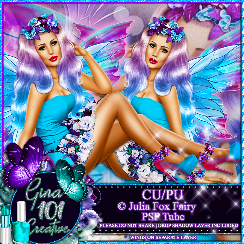 CU/PU Julia Fox Fairy PSP Tube - Click Image to Close